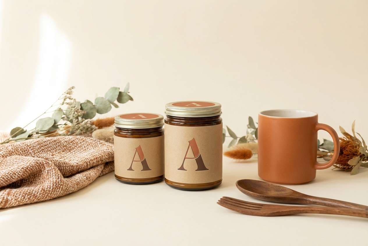 artisan label branding mockup