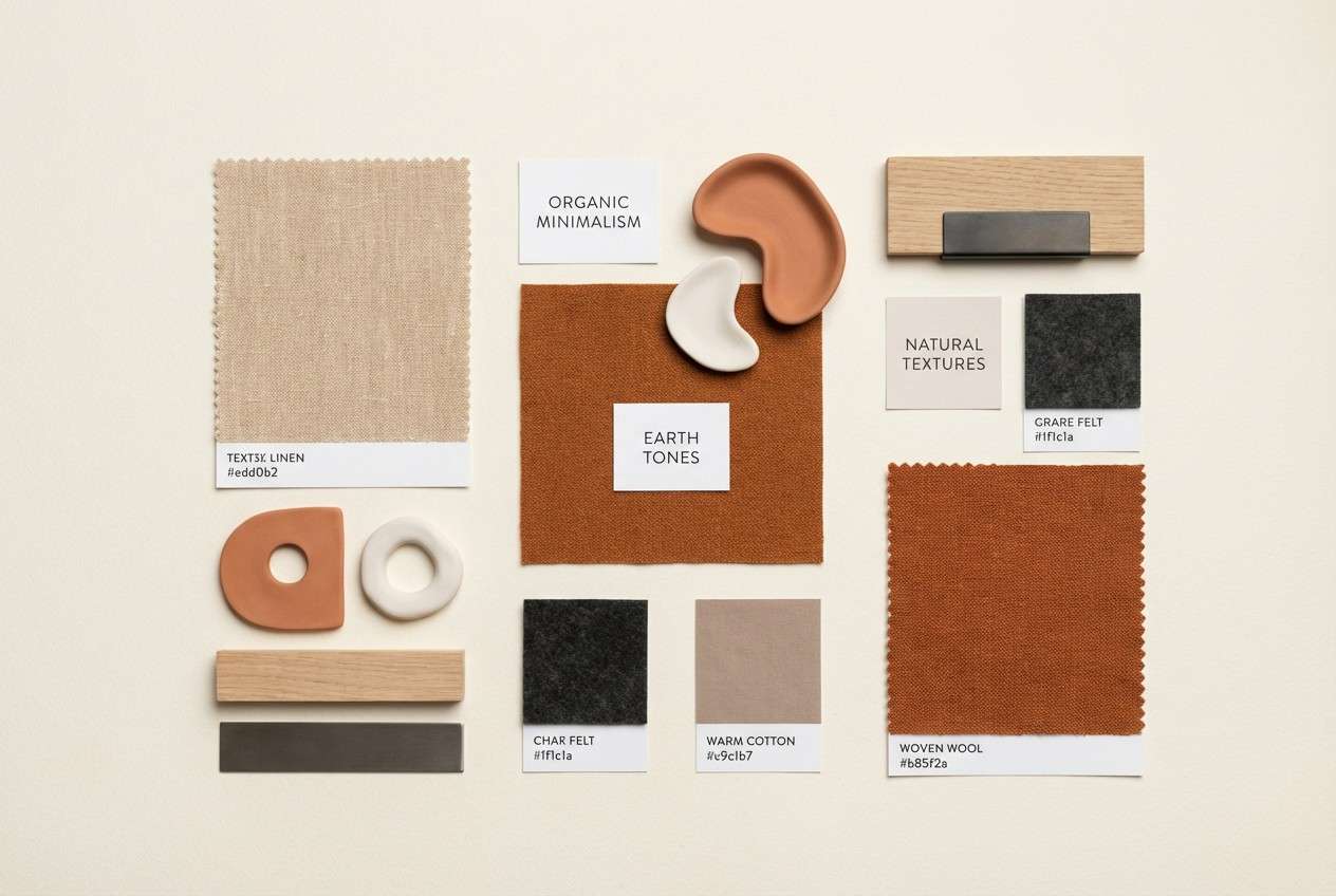 warm neutral interior moodboard