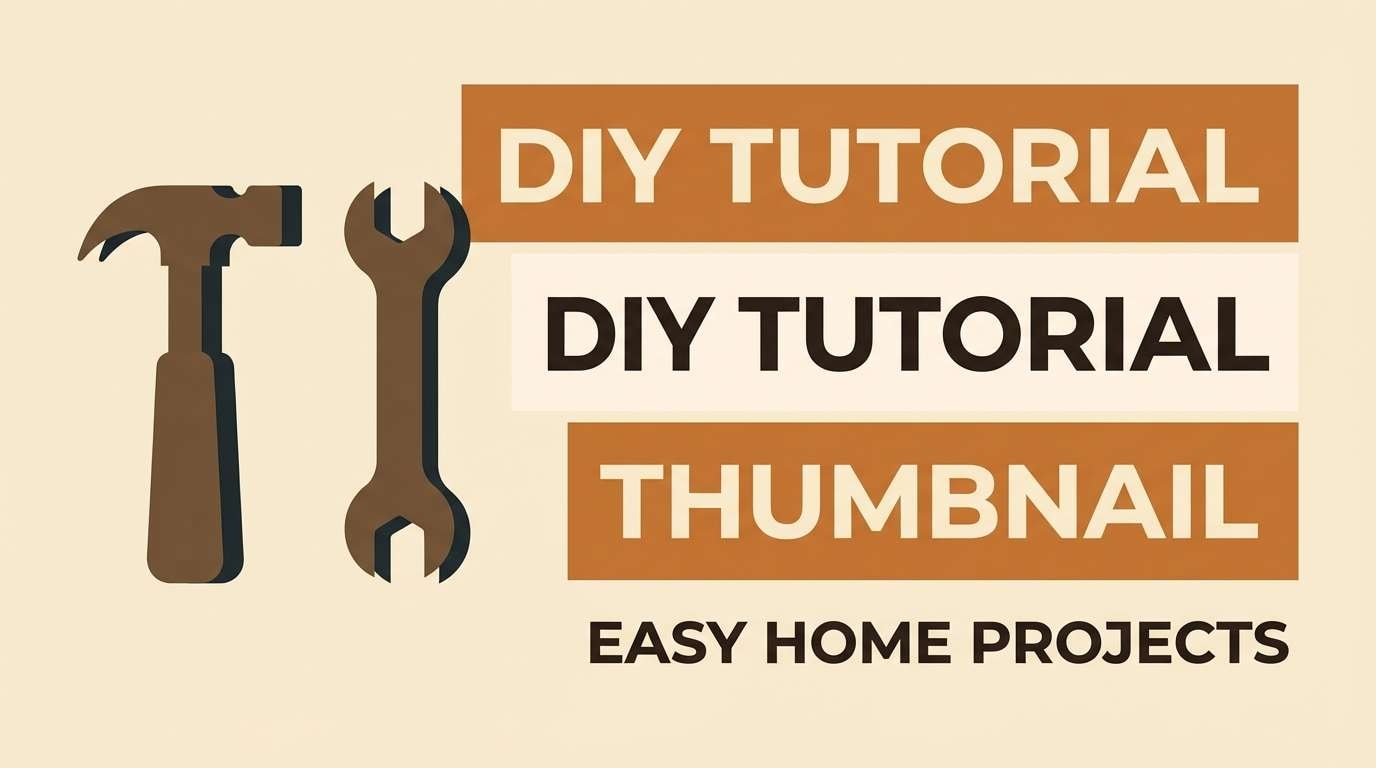 warm diy thumbnail typography