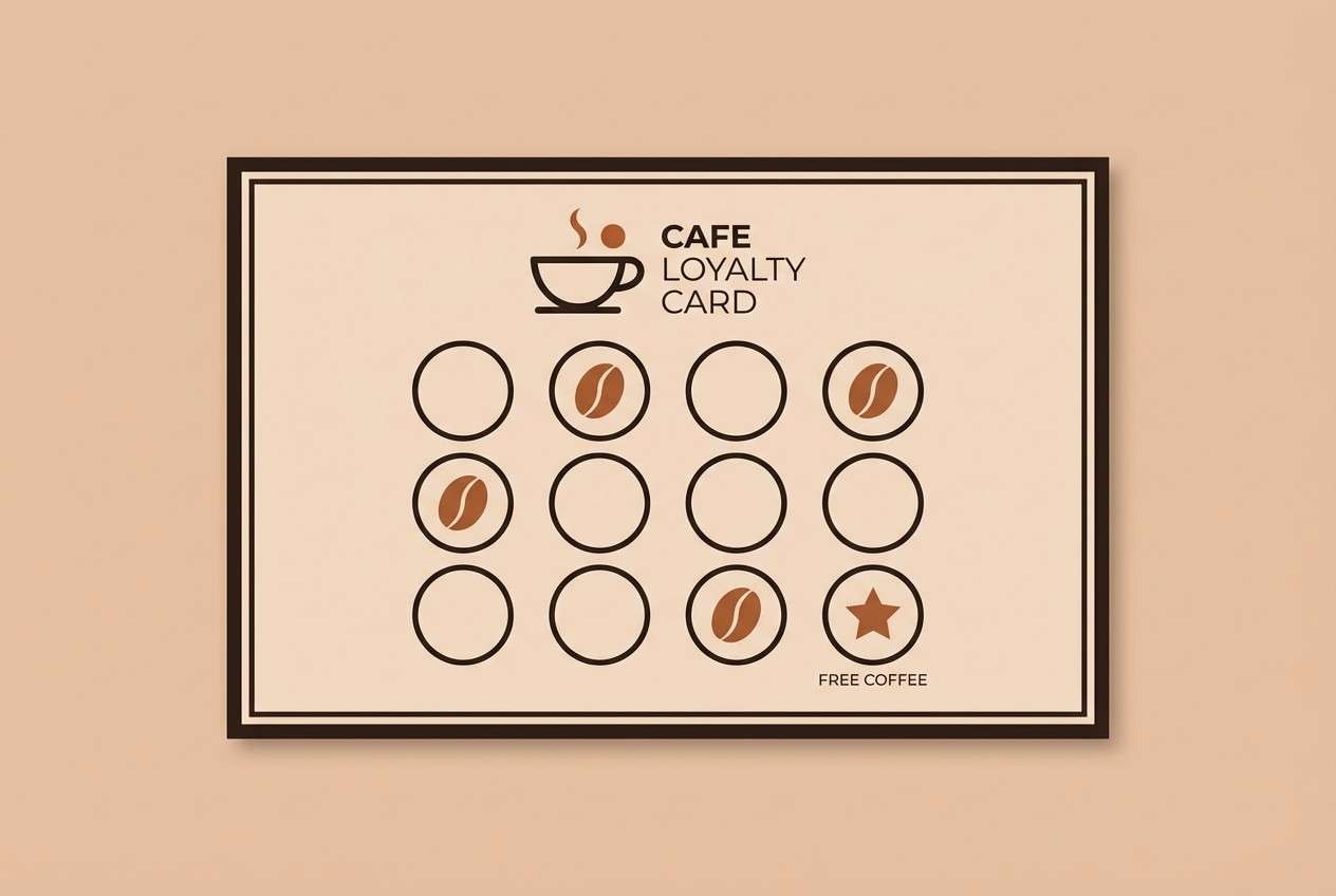 cafe loyalty card design