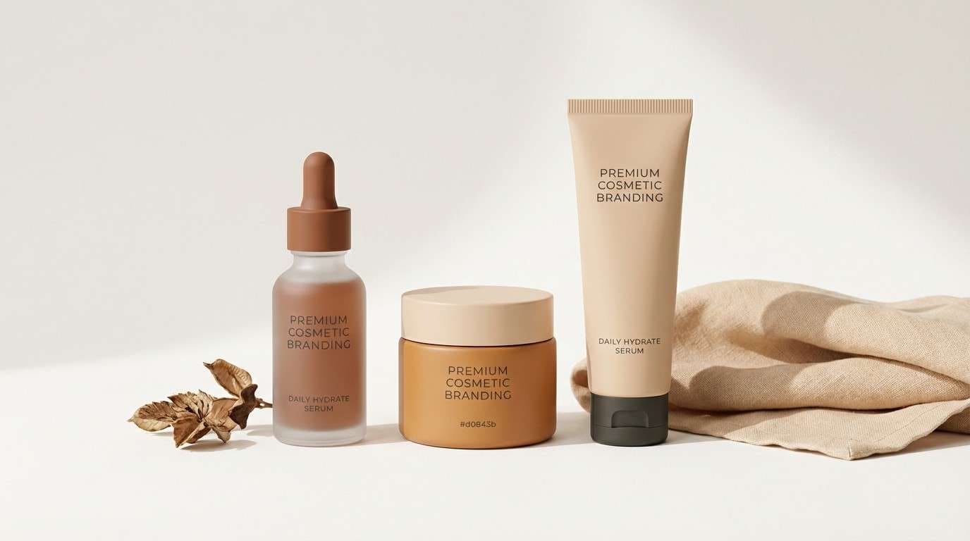 minimal skincare packaging shot