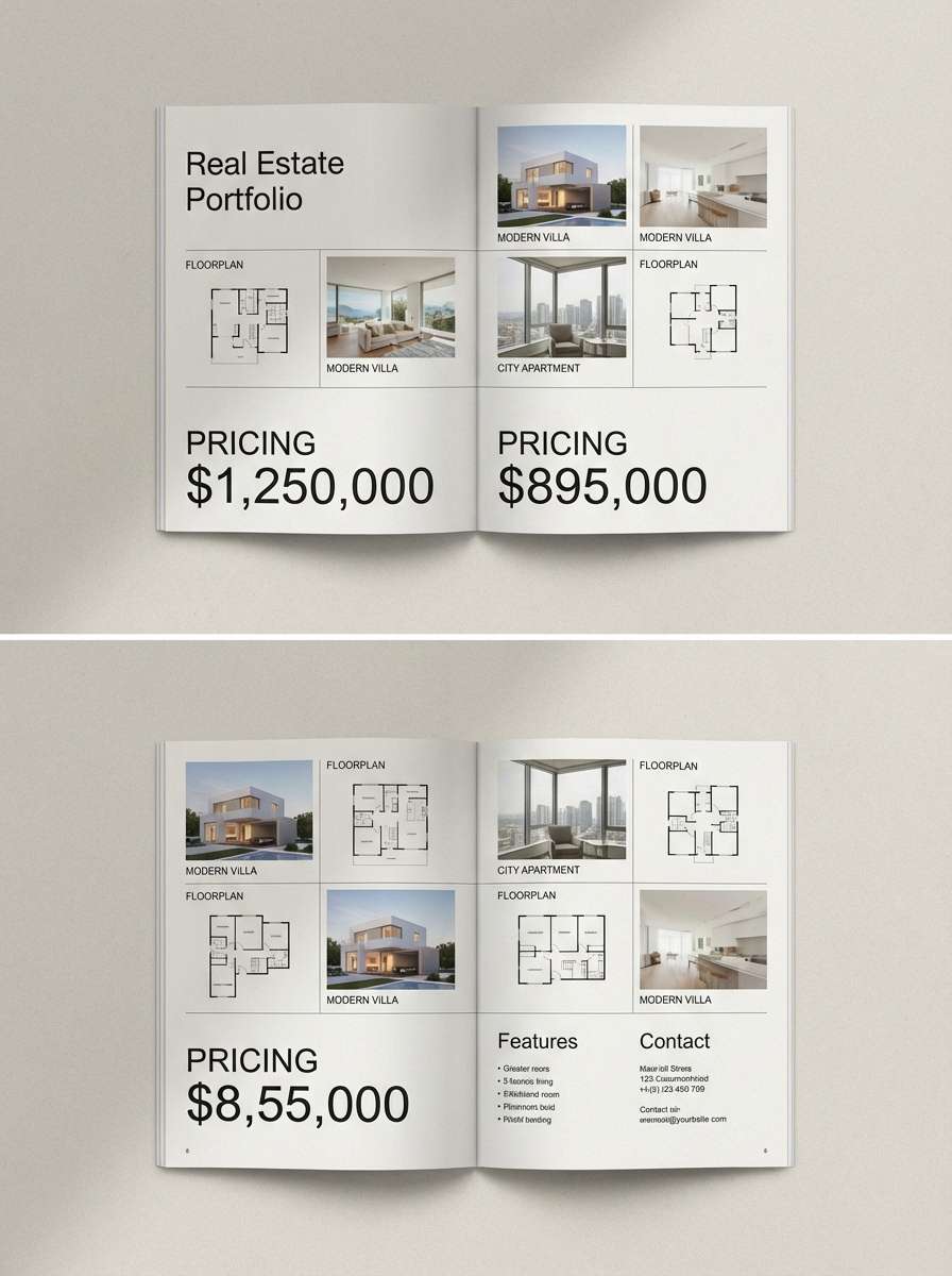 real estate brochure layout