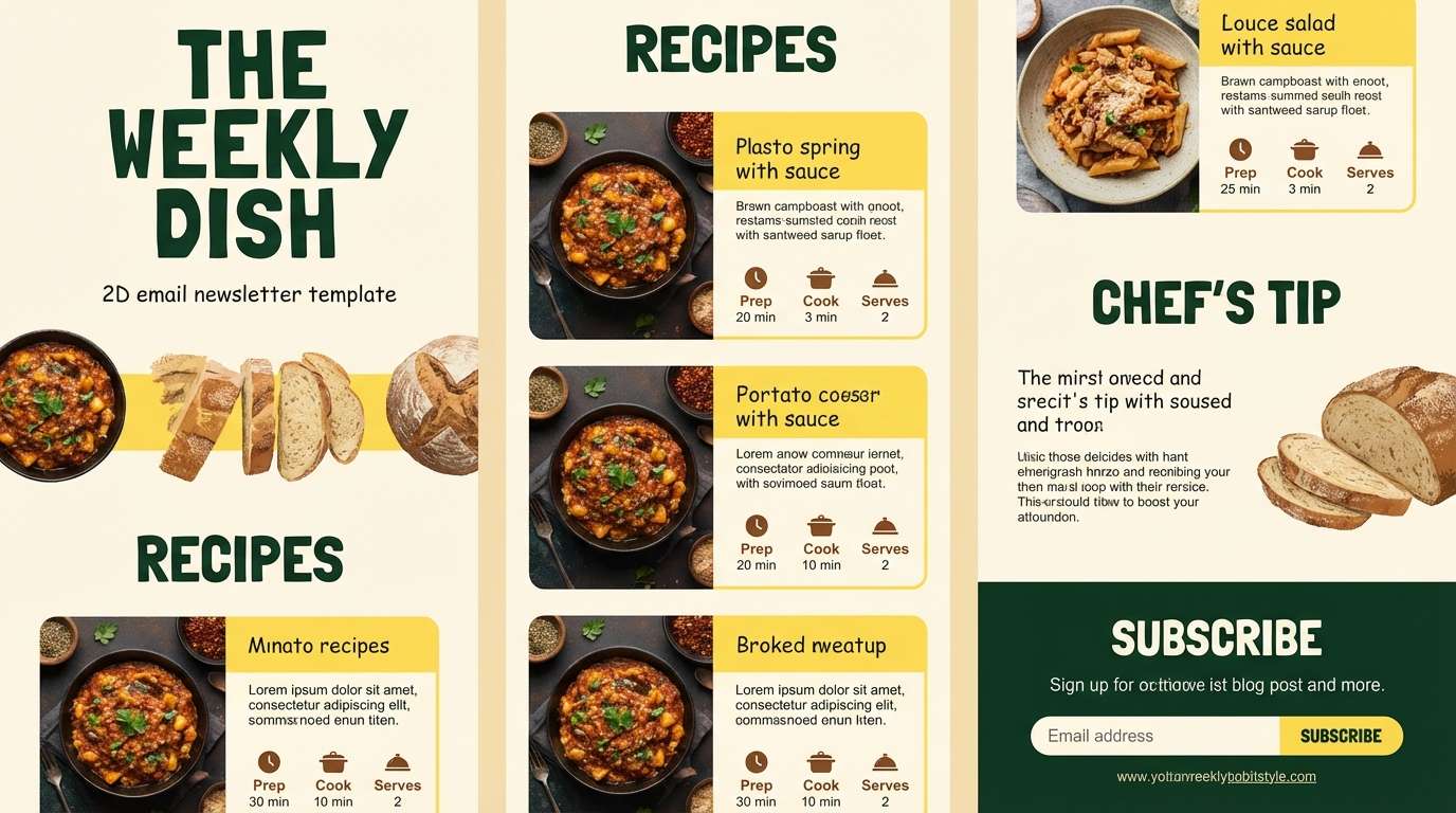 recipe newsletter template
