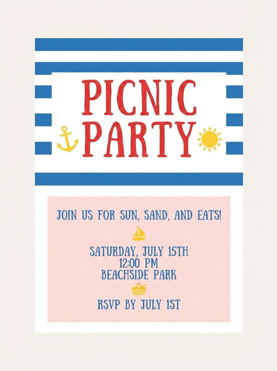 picnic invitation flyer