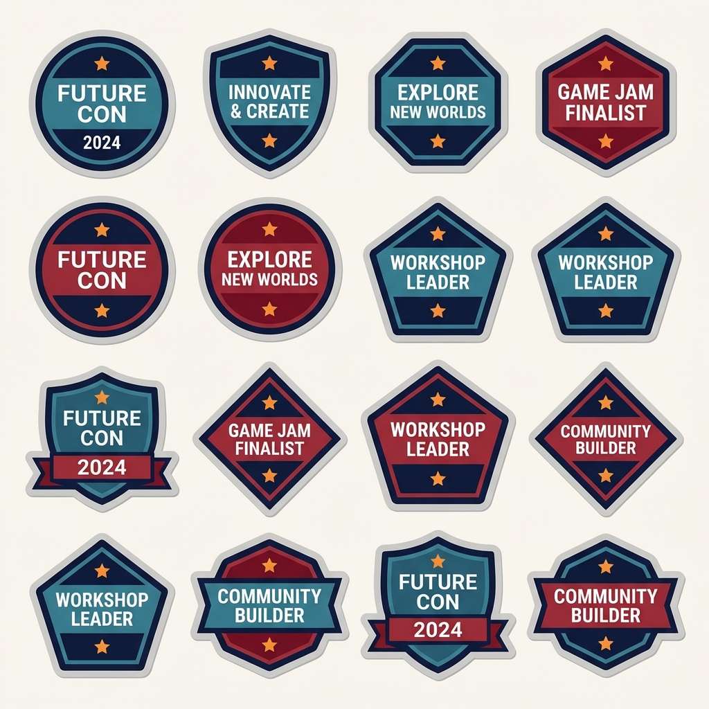 event badge sticker pack