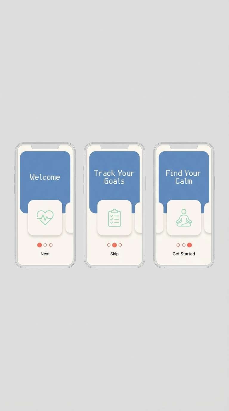 wellness onboarding screens