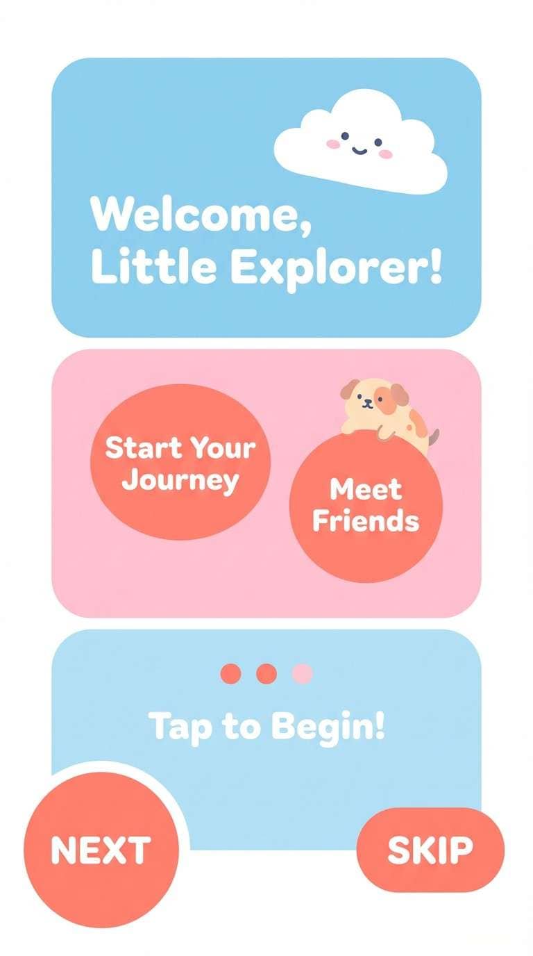 kids onboarding ui