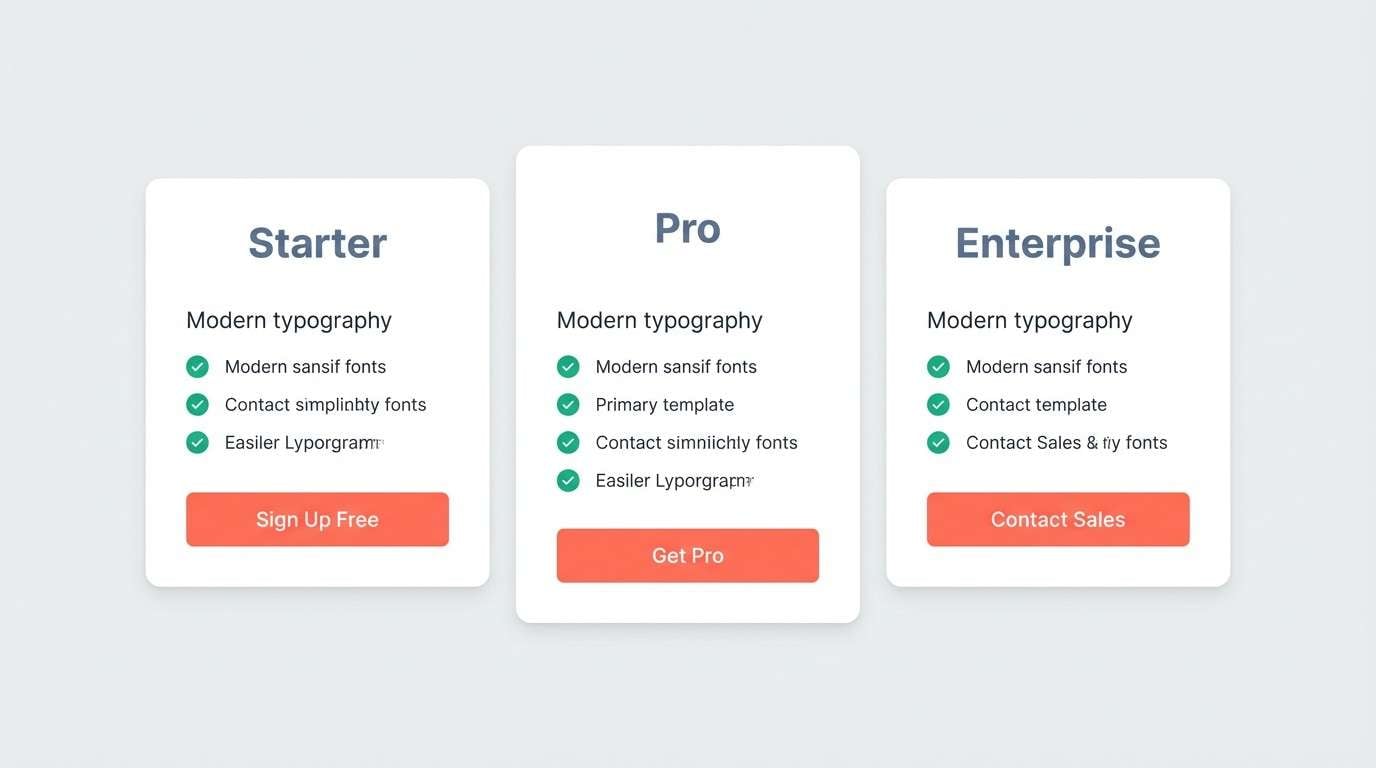 pricing table ui