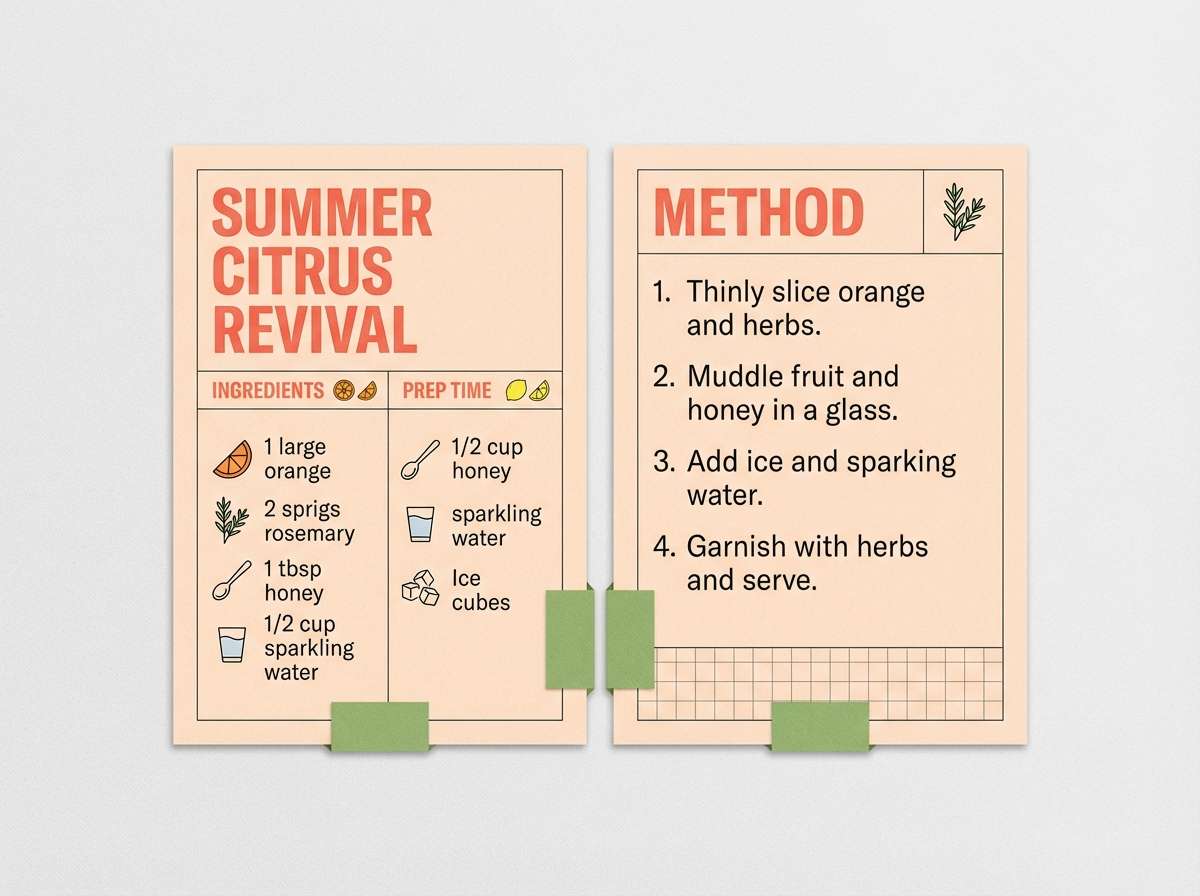 recipe card layout