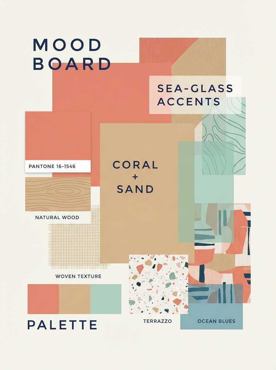 coastal moodboard layout