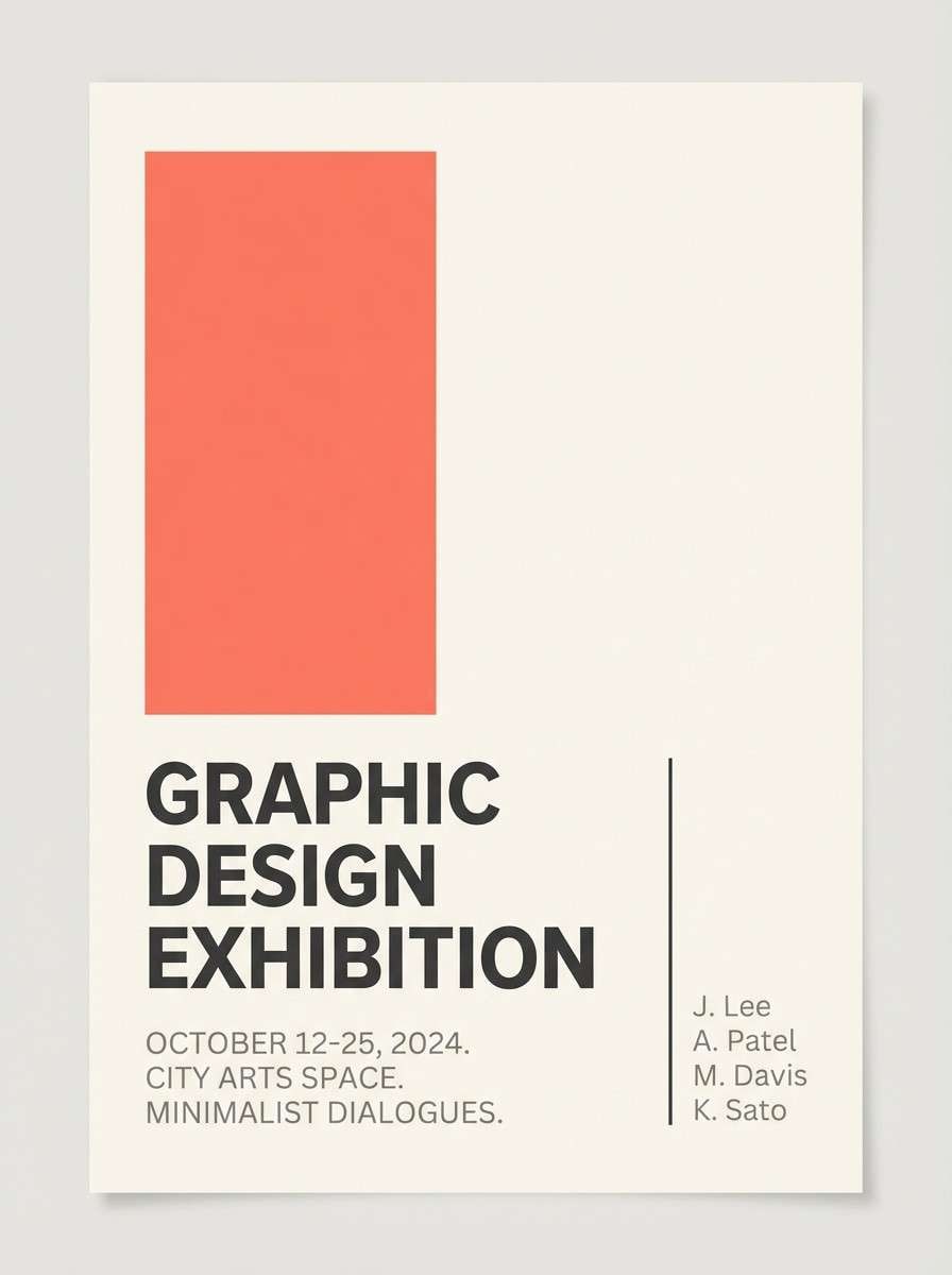 minimal exhibition poster