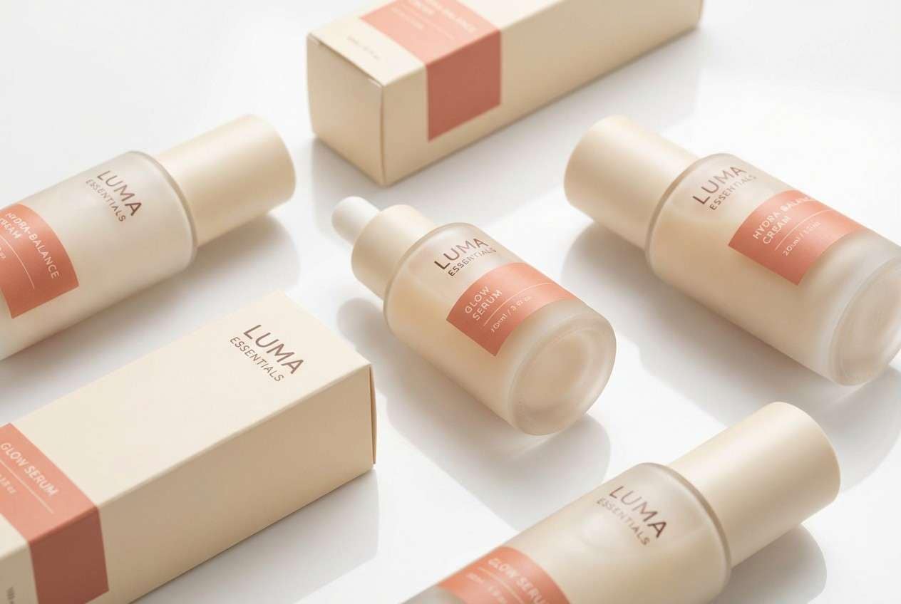 minimal skincare packaging