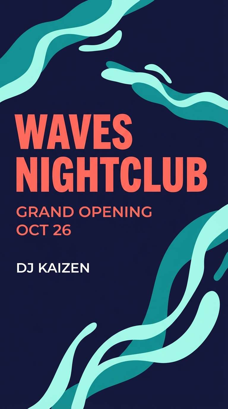 nightlife flyer layout