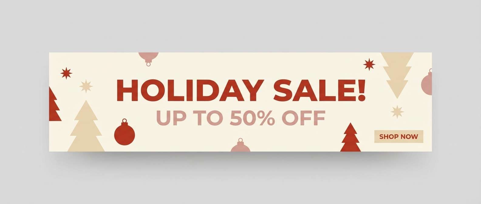 holiday header in spiced red