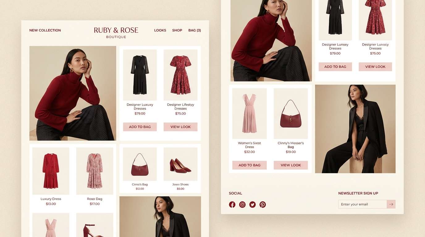fashion ui in ruby and cream