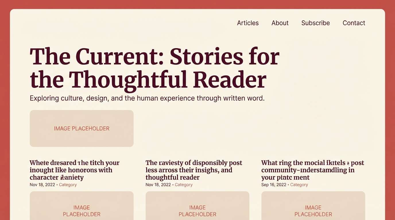 blog ui in rose and cream