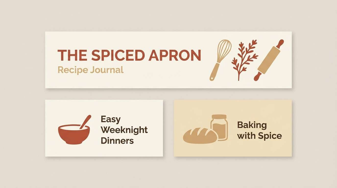 recipe headers in paprika and cream