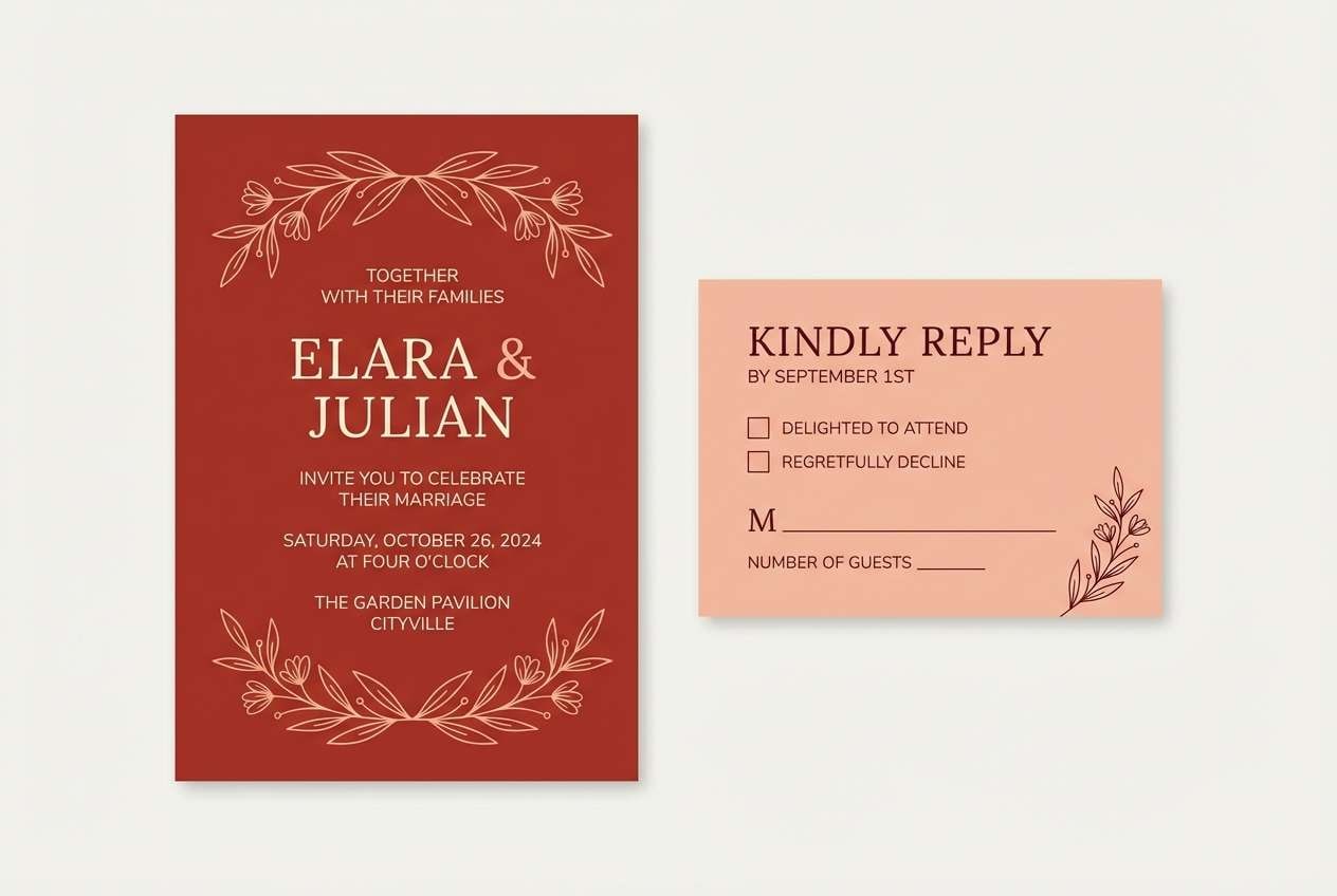 wedding invitation card suite