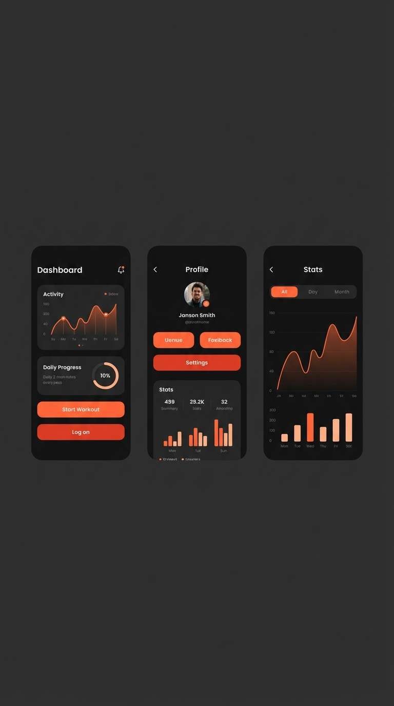dark mode app ui