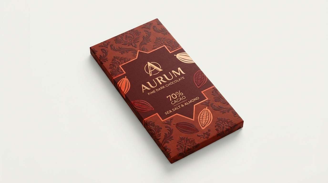 chocolate bar packaging mockup
