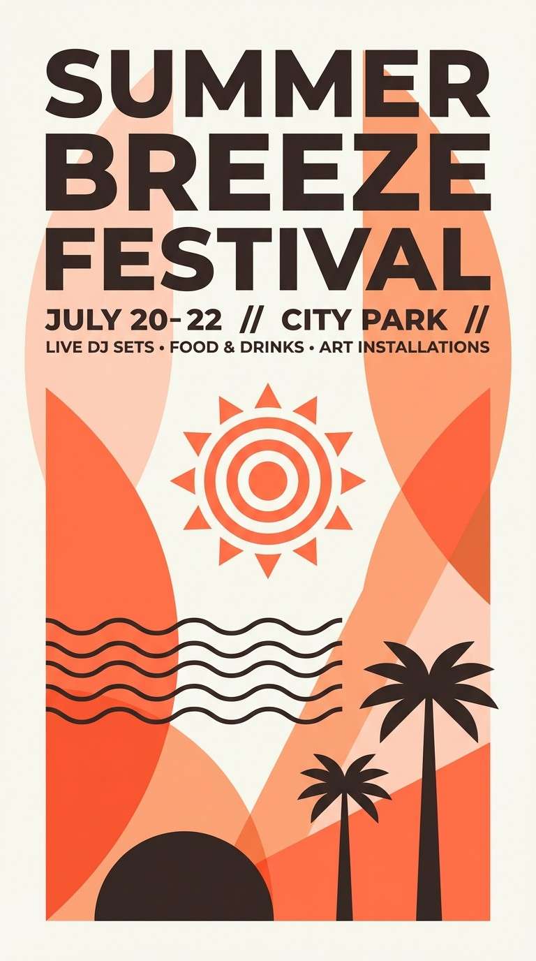 summer event flyer layout