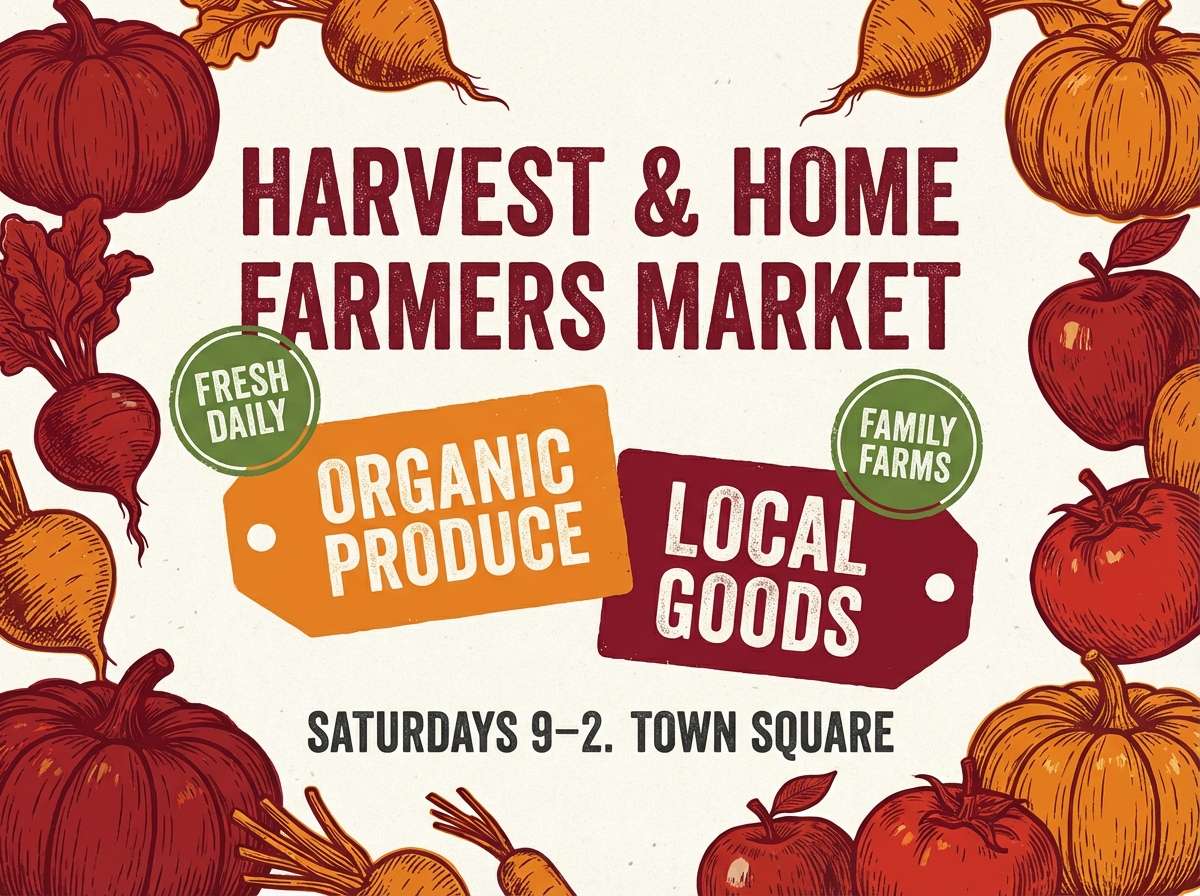 farmers market poster layout