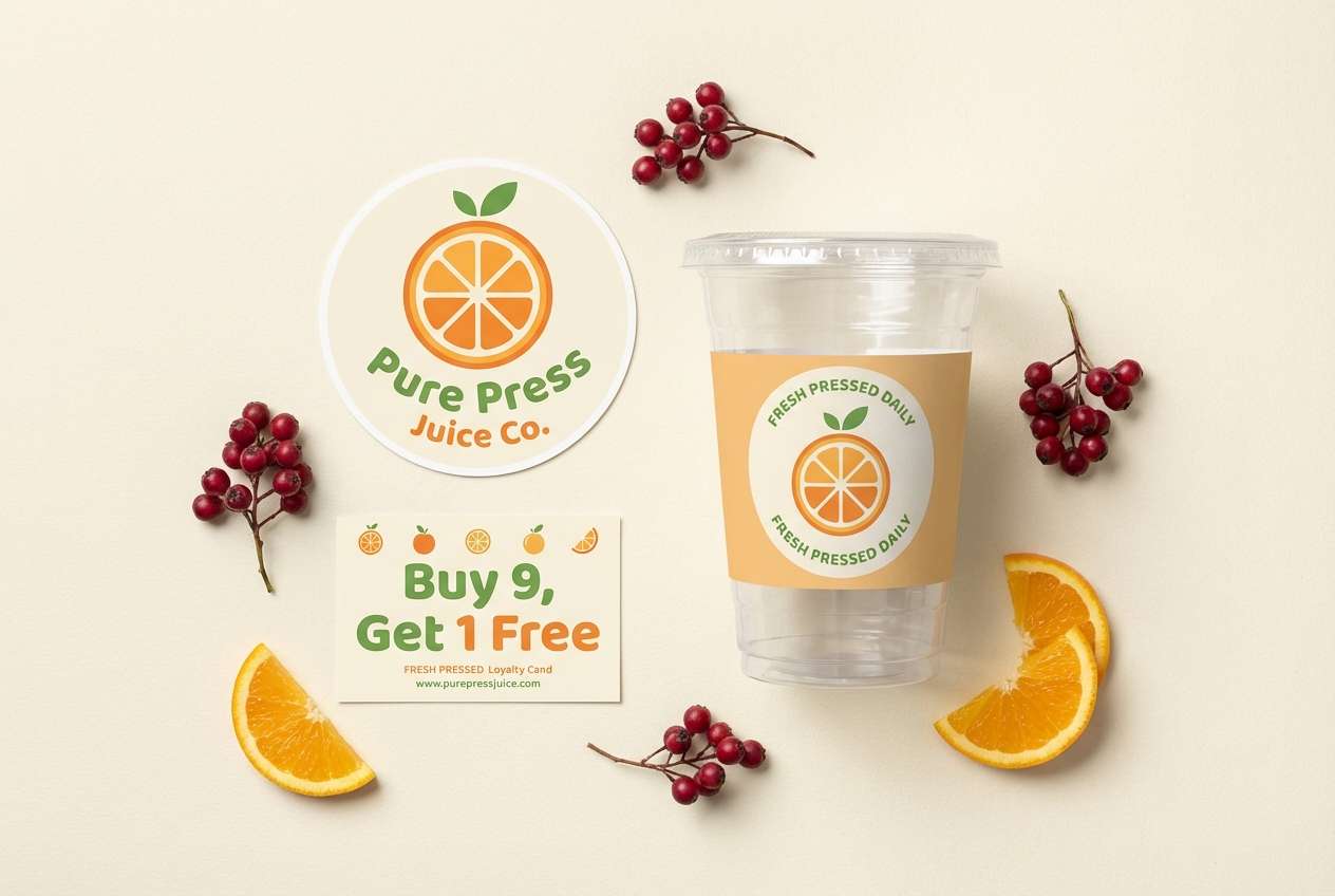 juice bar branding kit