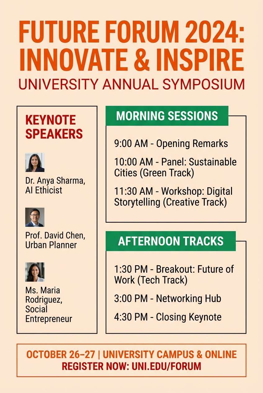 university event poster