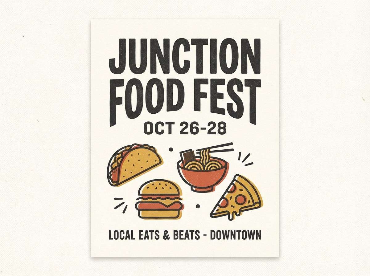 food festival poster layout