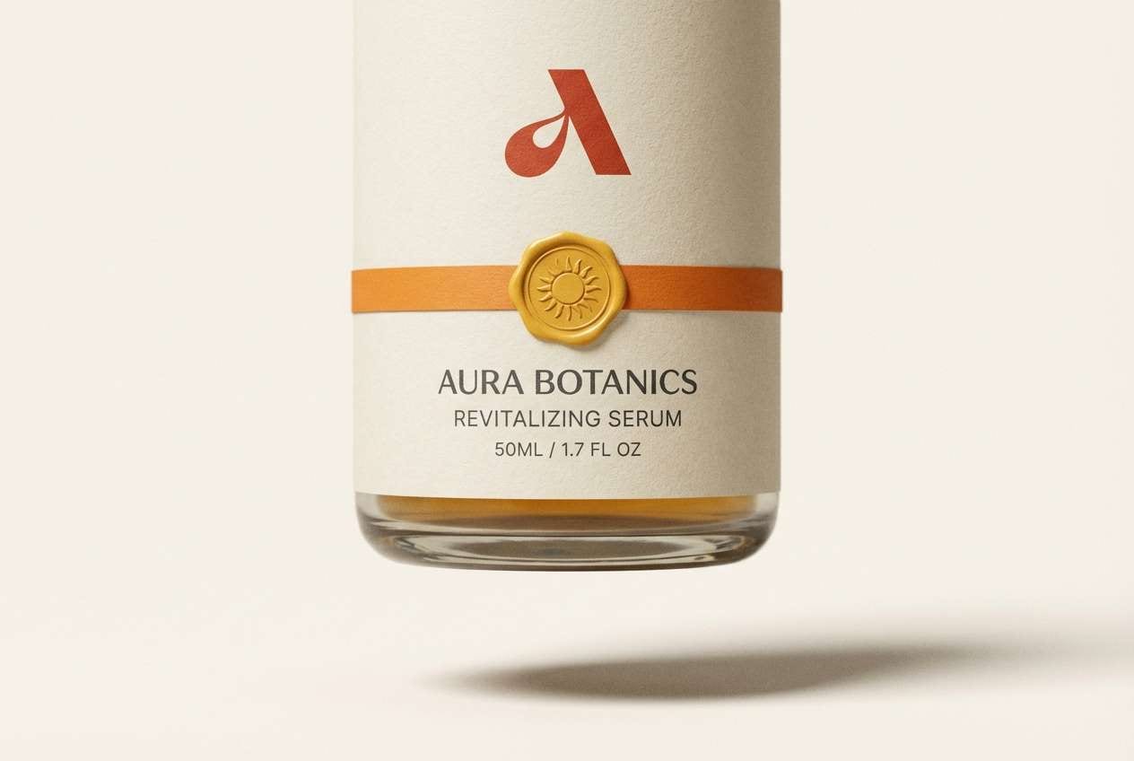 minimal packaging label mockup