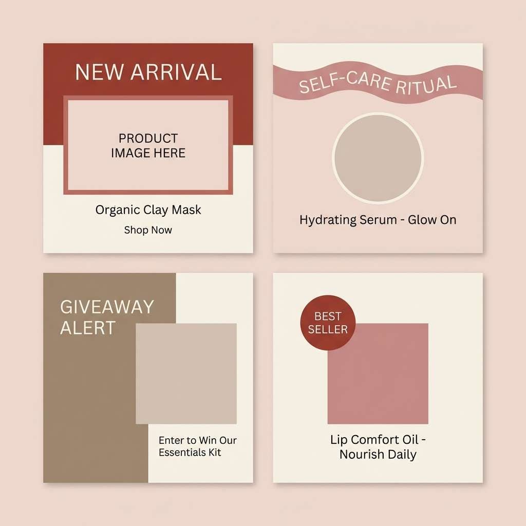 beauty templates in clay rose