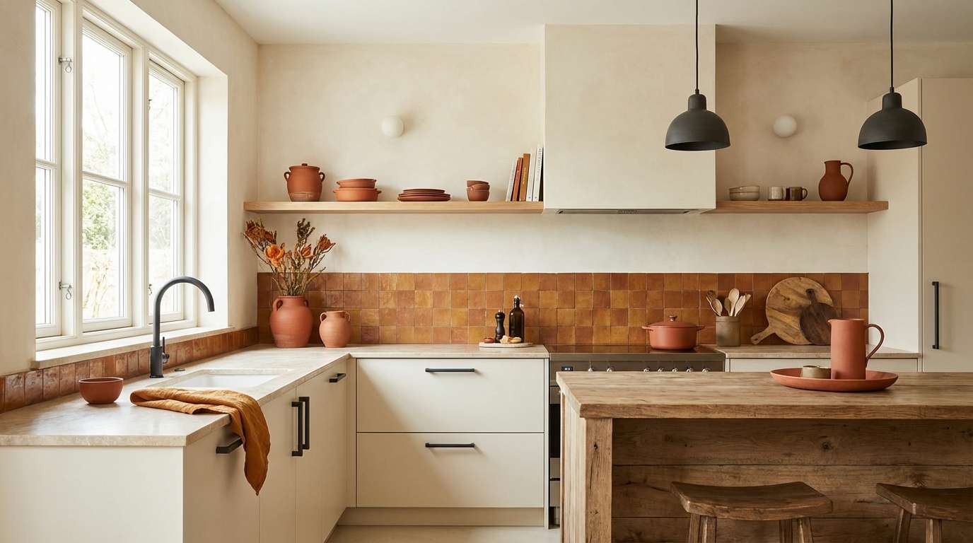 kitchen palette with ochre accents