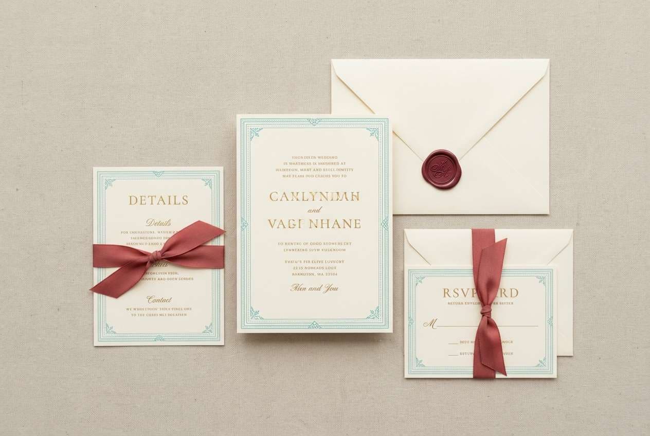 coastal wedding invite suite