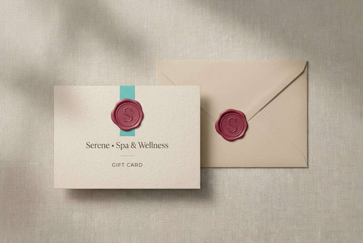 spa gift card mockup