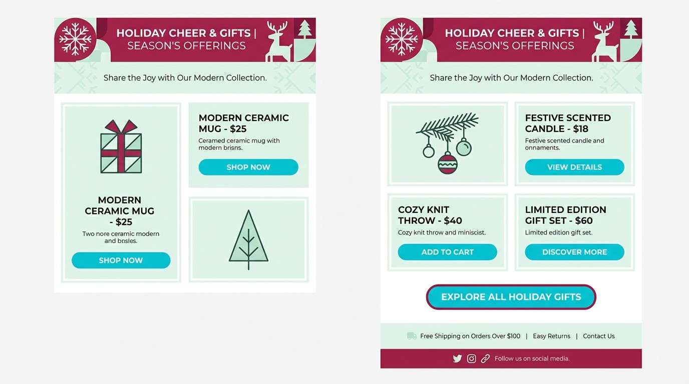 holiday email newsletter