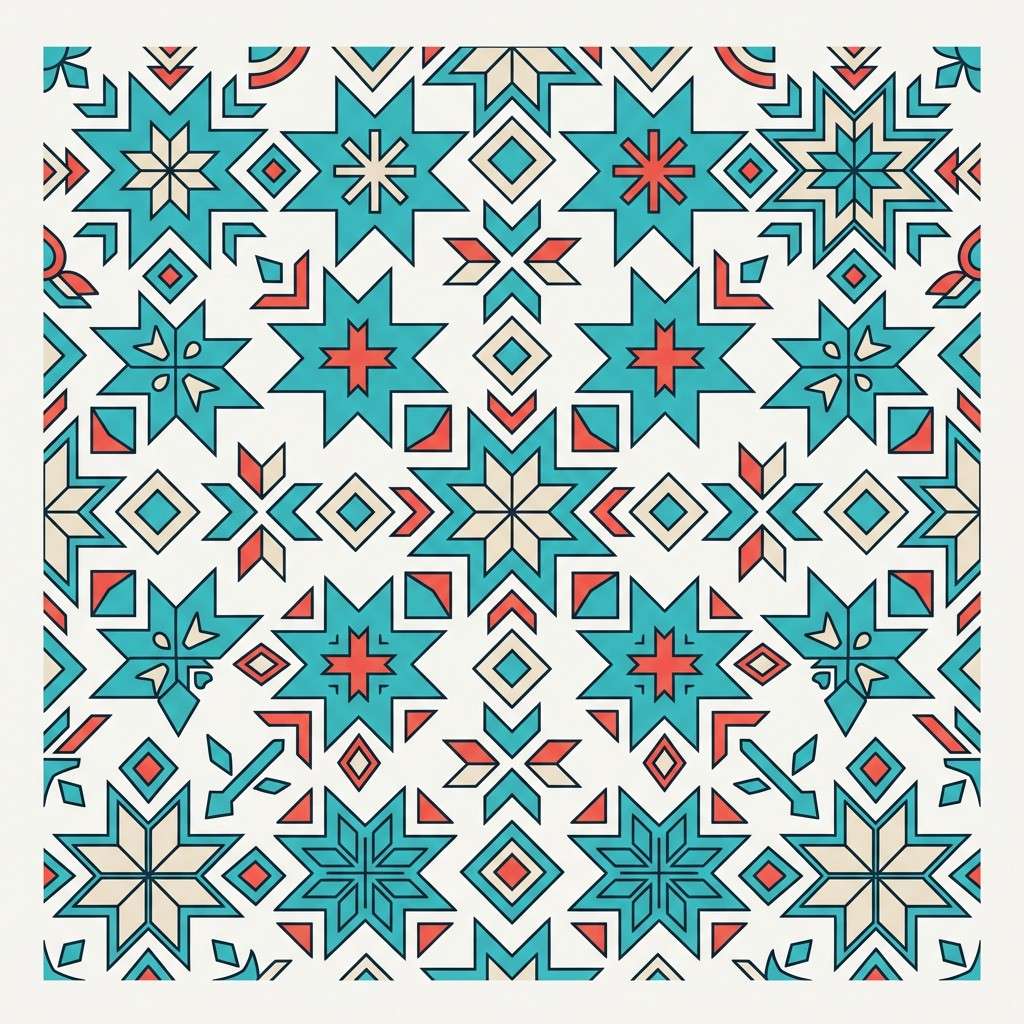 folk textile pattern sheet