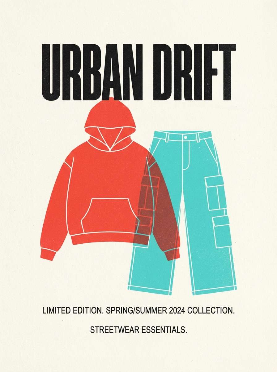 streetwear product poster
