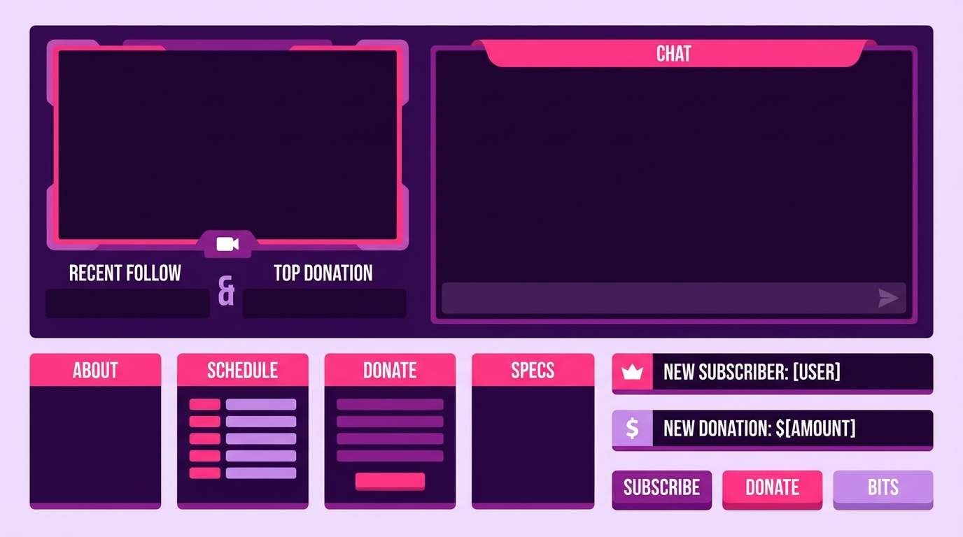 neon stream overlay ui