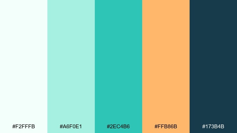 reef lantern ocean wave color palette with hex codes