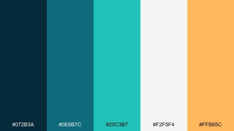 reef lanterns aquarium color palette with hex codes
