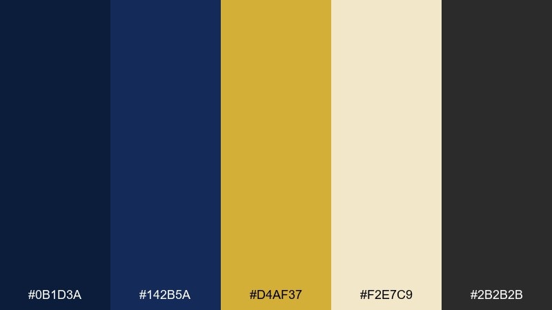 regal harbor color palette with hex codes