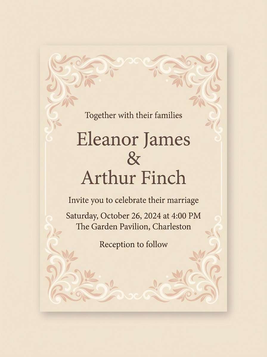 romantic invitation card