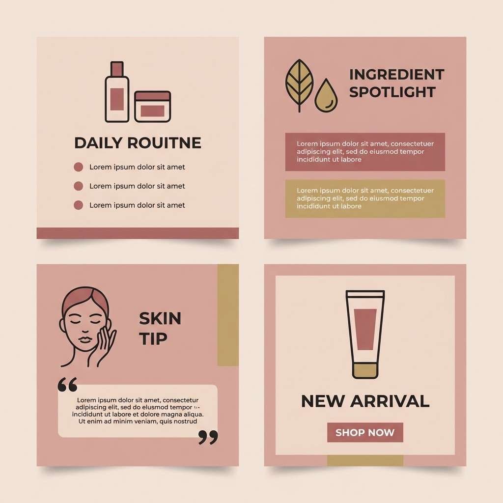 skincare social templates