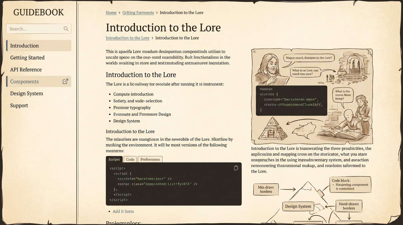 documentation ui layout