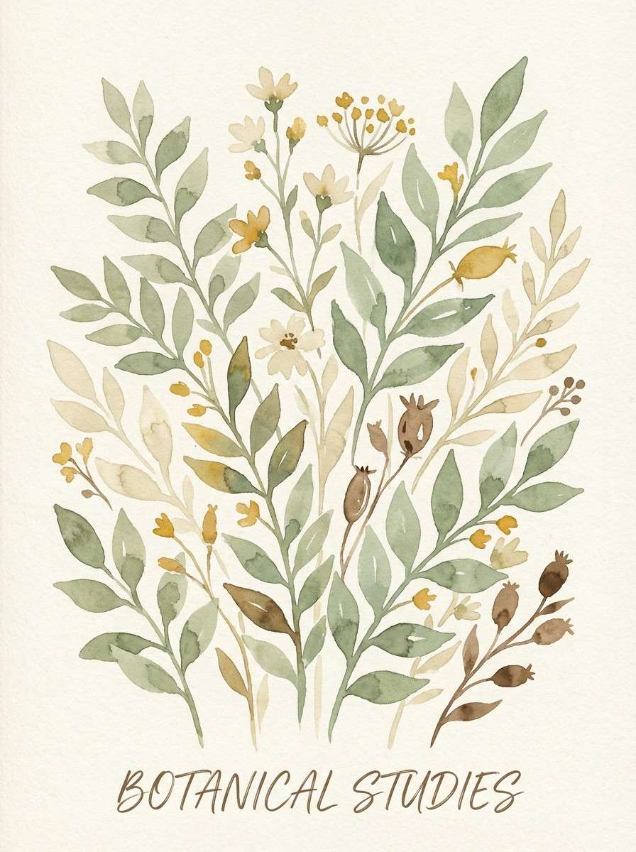botanical watercolor poster