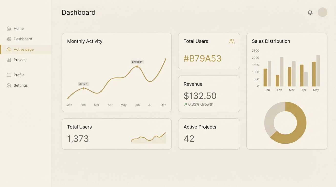 minimal dashboard ui