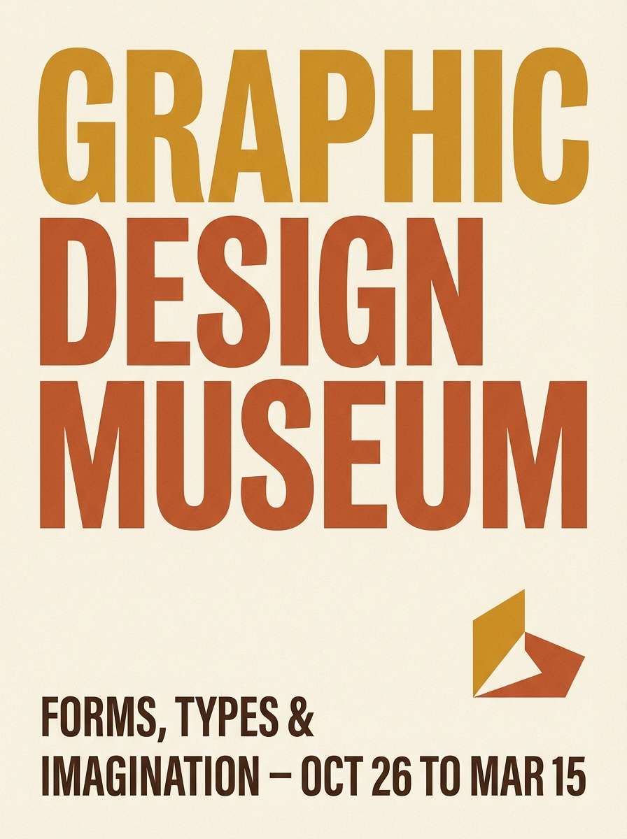 museum poster typography layout