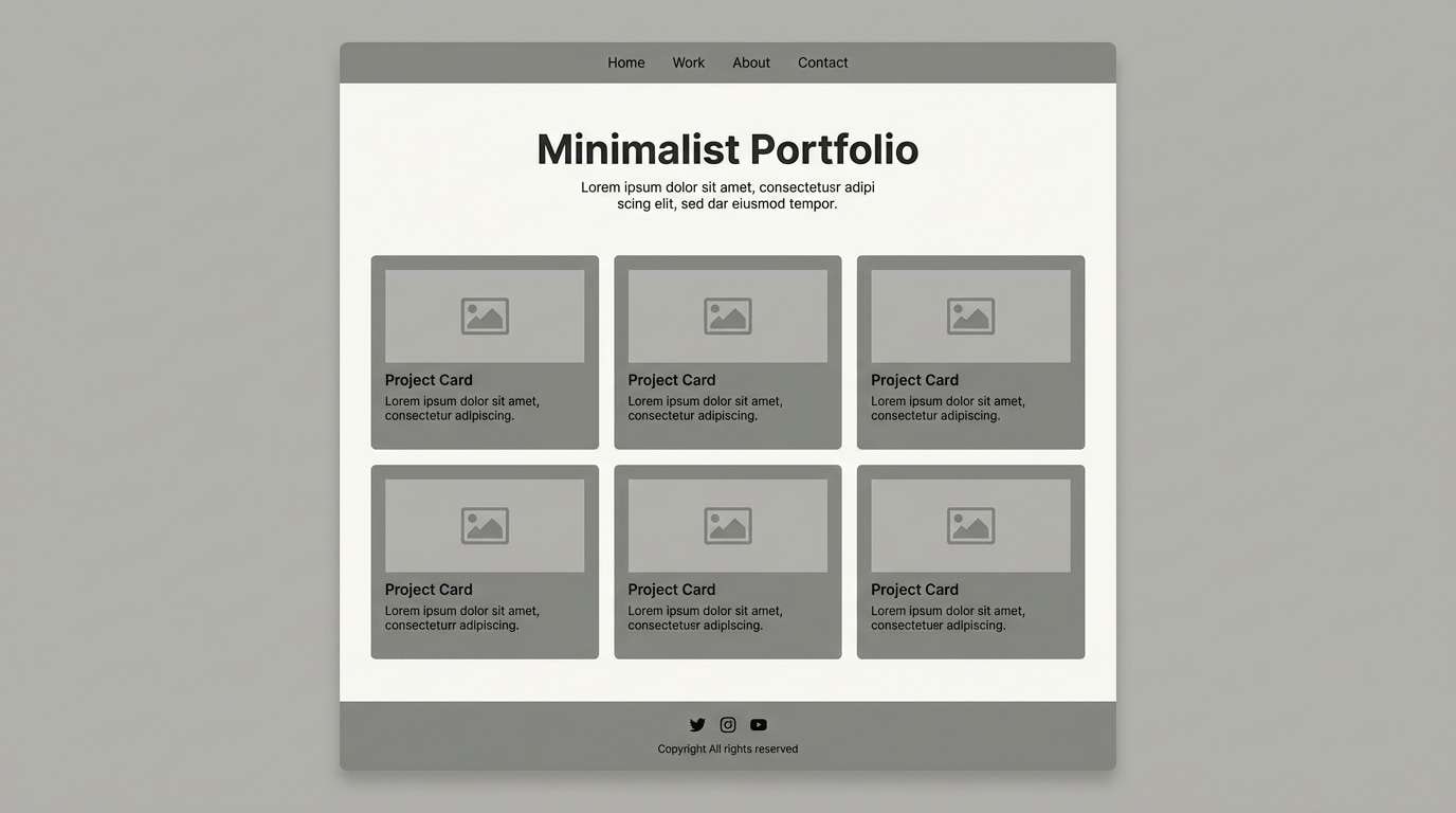 minimal portfolio ui