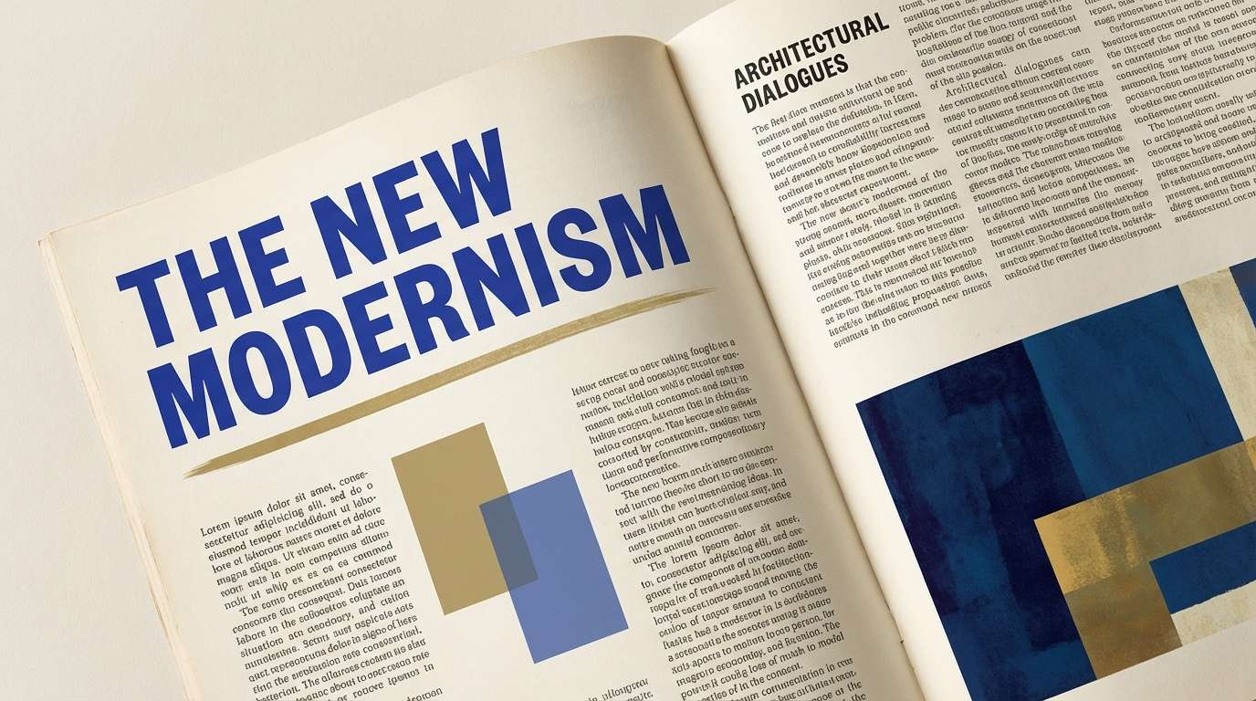 editorial spread cream blue