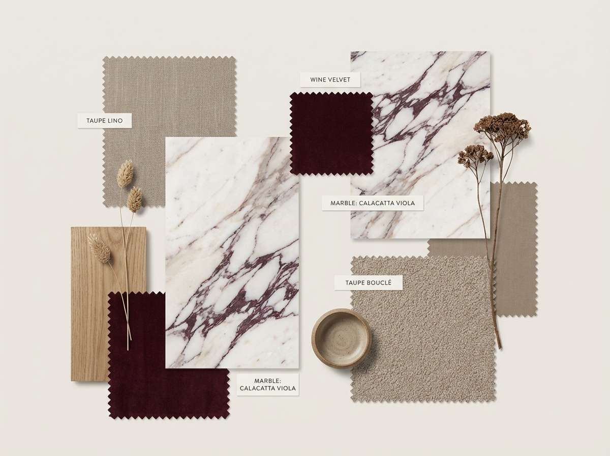 interior moodboard marble wine